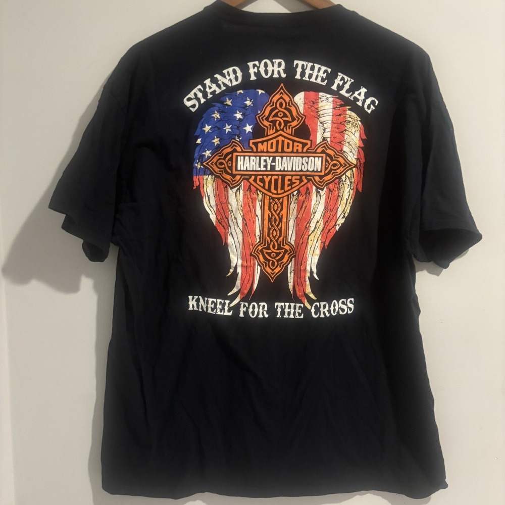 Vintage Harley-Davidson Shirt Mens XL Fruit Of The Loom Black Biker Made In USA‎